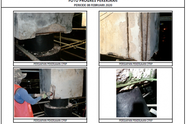 CFRP Wrapping Existing Piercap